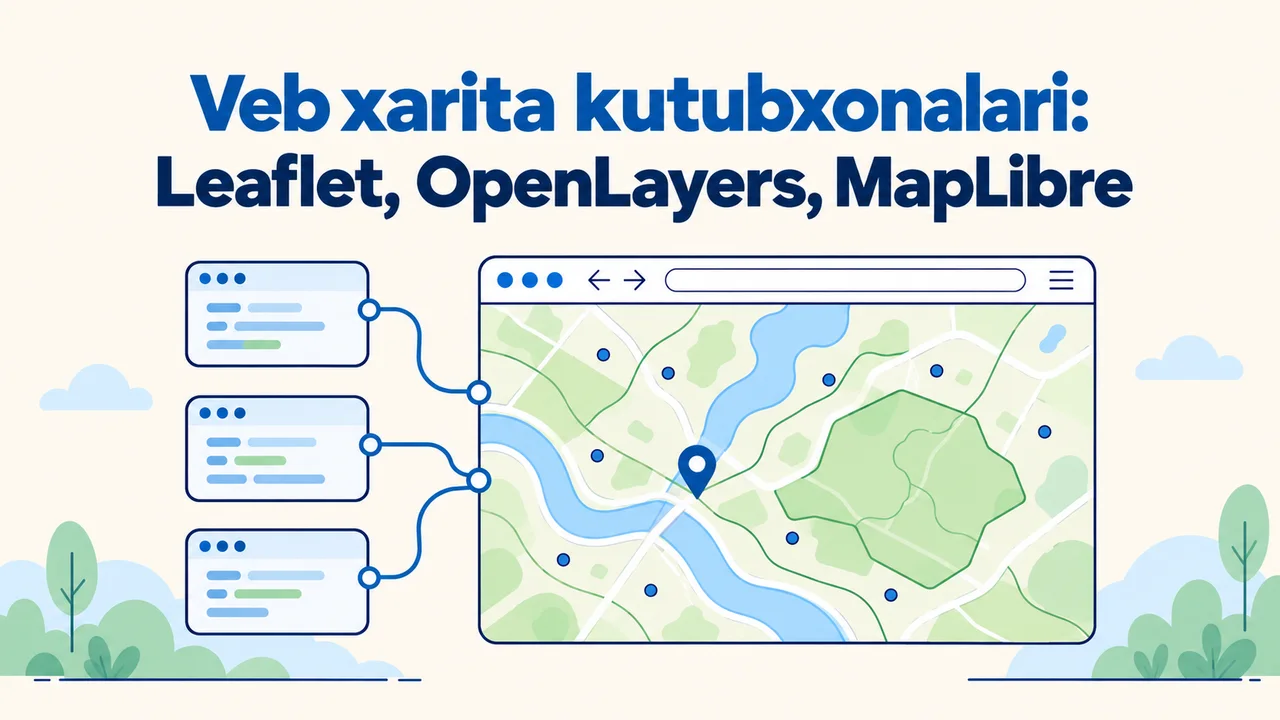 Veb xarita kutubxonalari: Leaflet, OpenLayers, MapLibre